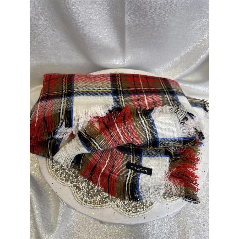 Fraas Cash monk Large Plaid Scarf 52” X 52”